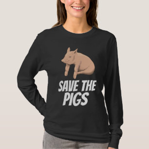 SALVE AS CAMISETAS DE T-SHIRTS DO SUÍNOS Vegan