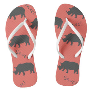 Salve Chinelo de Borracha com Padrão de Coral de R