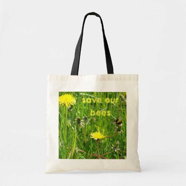 salve nossa bolsa de Tote das abelhas (Frente)