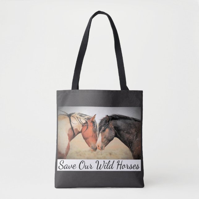 Salve nossa bolsa de tote de cavalos selvagens (Frente)