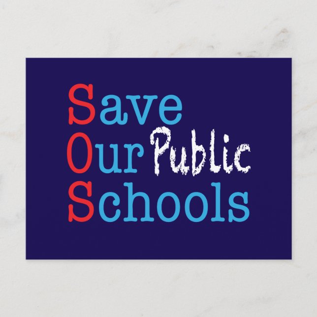Salve Nossas Escolas Públicas Cartão Postal SOS (Frente)