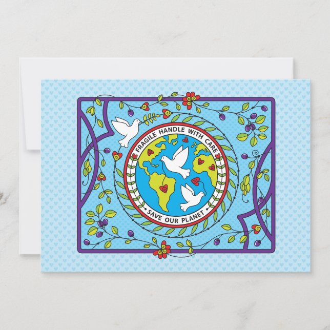 Salve nosso planeta_Carta plana 18cm x 13cm (Frente)