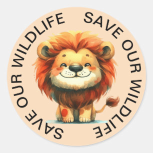 Salve nossos adesivos Selvagens, Lion Graphic