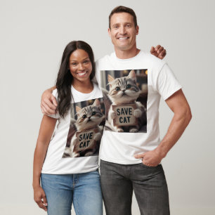 Salve Nossos Gatos Fofos: Uma Design de Camisa Grá