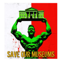 Salve nossos museus Grande Poster - Impressão de a