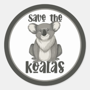 Salve o adesivo Koalas