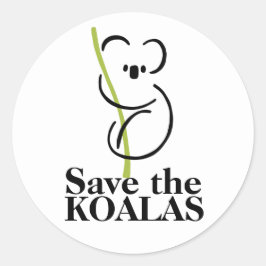Salve o adesivo Koalas