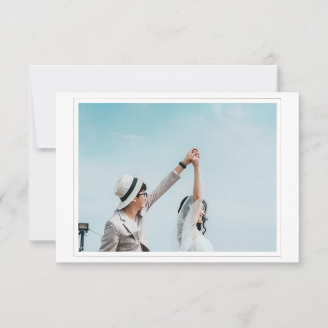 Salve o cartão de data com o RSVP de fotos (Frente)