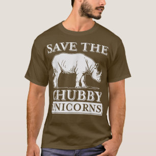Salve O Chubby Unicórns Rhino T-Shirt