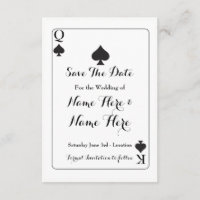 Salve O Convite de casamento Do Rei Rainha Ace Spa