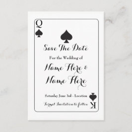 Salve O Convite de casamento Do Rei Rainha Ace Spa