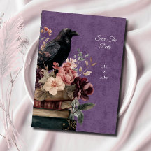Salve o Dia do Casamento Dark Academia Místico Cor