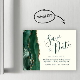 Salve o Dia do Casamento Magnético de Ágata Verde
