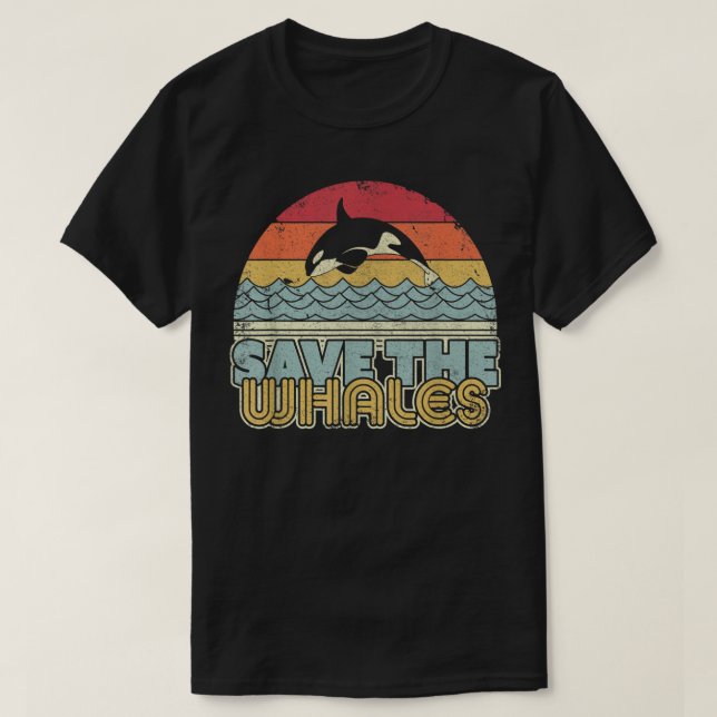 Salve O Estilo Da Camisa Da Baleia Orca, Assassino (Frente do Design)