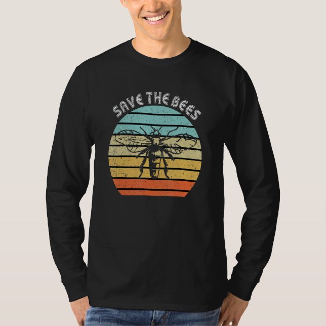 Salve O Estilo Retroativo Da Camisa De Abelhas Bee (Frente)