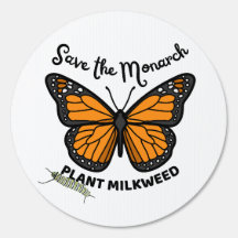 Salve o Monarch; Planta Milkweed / Sinal de Borbol