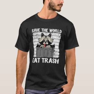 Salve O Mundo Coma O Pullover Do Trash Raccoon Hoo