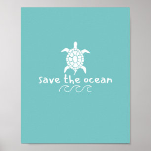 salve o oceano. tartaruga. IMPRESSÕES e POSTERS