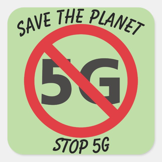 Salve o Planeta, pare o adesivo 5G (Frente)