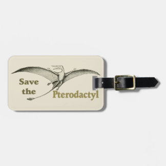 Salve o Pterodactyl - etiqueta de bagagem