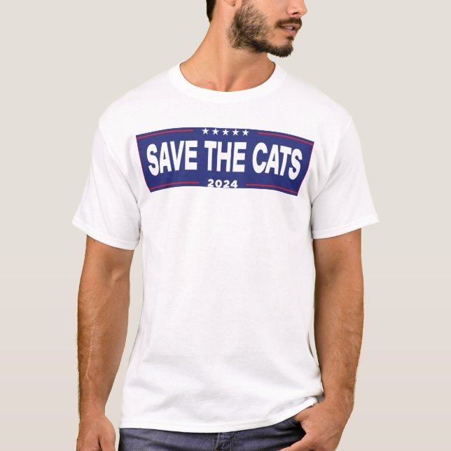 Salve o T-Shirt de Gatos (Frente)