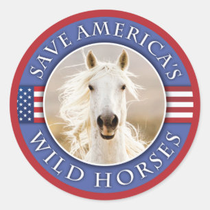 Salve os Adesivos de Cavalos Selvagens da América