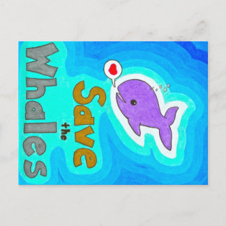 Salve os cartões postais de baleias