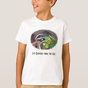 Salve texugos de T-shirts de Cull, linda fotografi