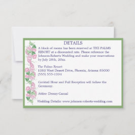 Sálvia com Detalhes de Flores Rosas Cartões