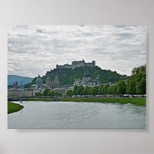 Salzburg, Áustria, impressão da fortaleza de
