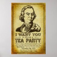 Sam Adams Tea Party Customable Event Poster