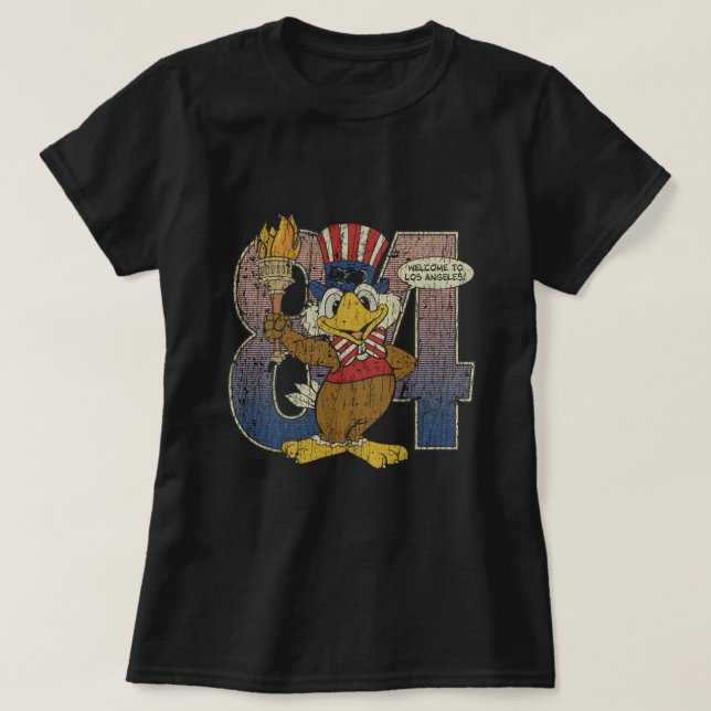 Sam The Los Angeles Eagle 1984 T-Shirt (Frente do Design)