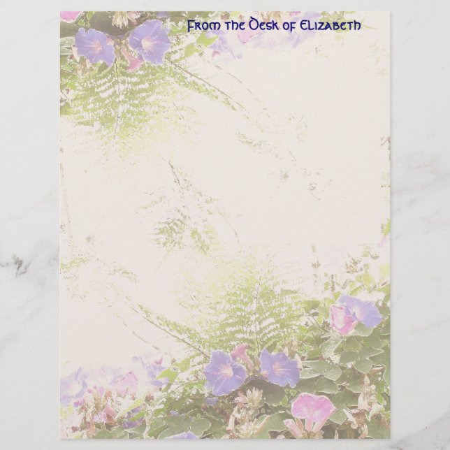 Samambaia Carta com Gloria da Manhã (Frente)