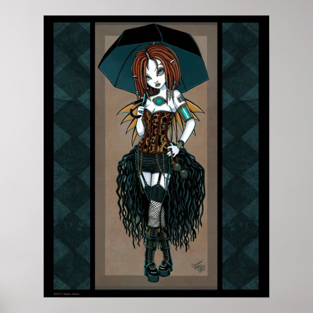 "Samara" Steampunk Cyber Fairy Poster (Frente)