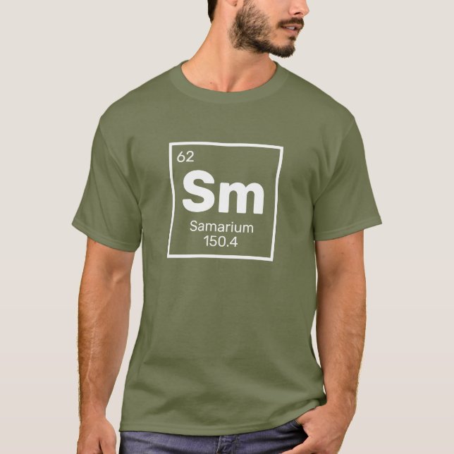 Samário/Mesa periódica - T-Shirt do Elemento Sm (Frente)