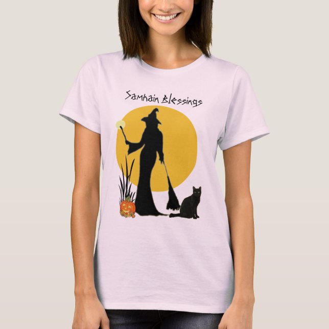 Samhain Moon Witch- T-Shirt (Frente)