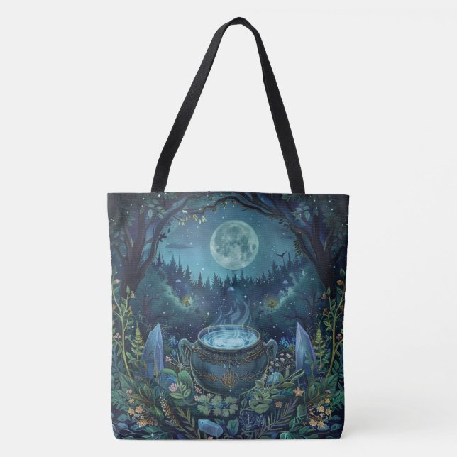 Samhain Tote Bags nórdico - Design de Caldeirão de (Frente)