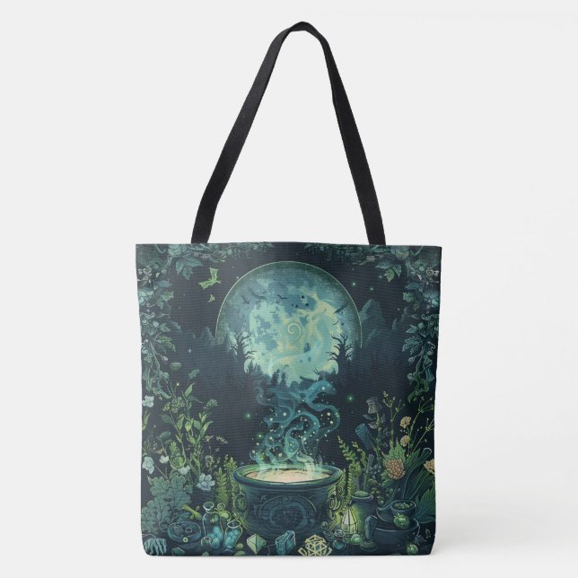 Samhain Tote Bags nórdico - Design de Caldeirão de (Frente)