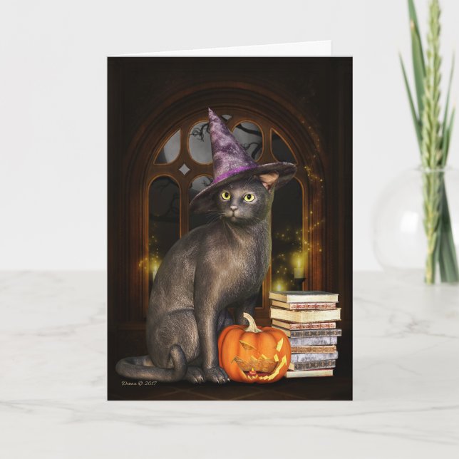 Samhain Witty Kitty - Cartão de Saudação (Frente)