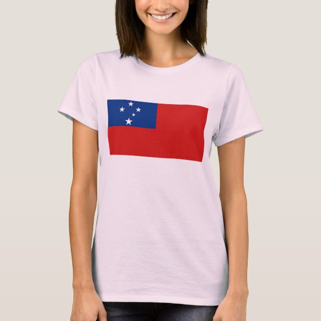 Samoa Flag x Map T-Shirt (Frente)