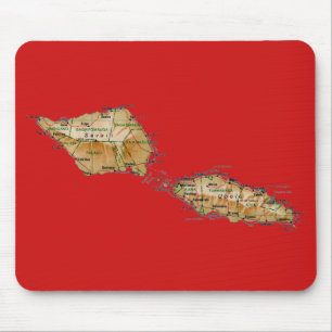 Samoa Map Mousepad