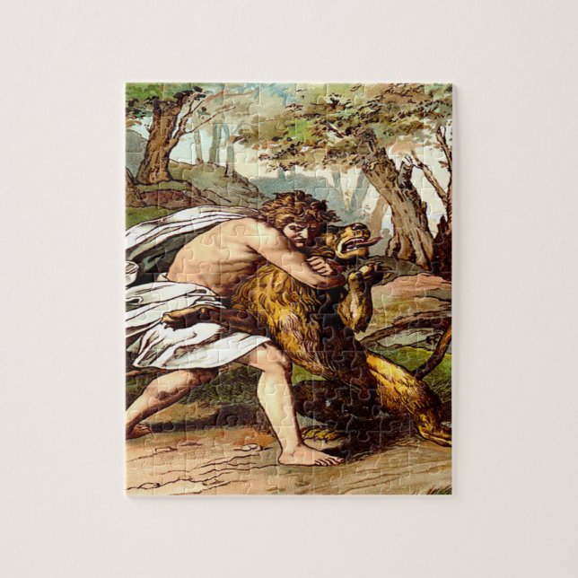 samson que mata um design pequeno do quebra-cabeça (Vertical)