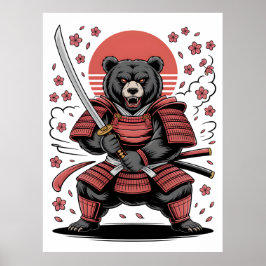 Samurai Bear Poster