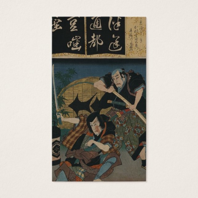 Samurai com espada cerca de 1800 no Japão (Frente)