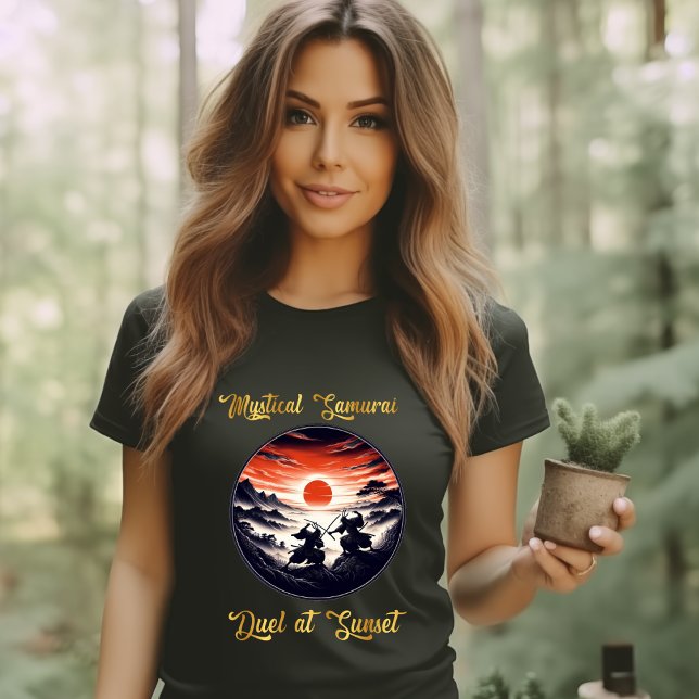 Samurai Duel místico em T-Shirt sunset (Criador carregado)