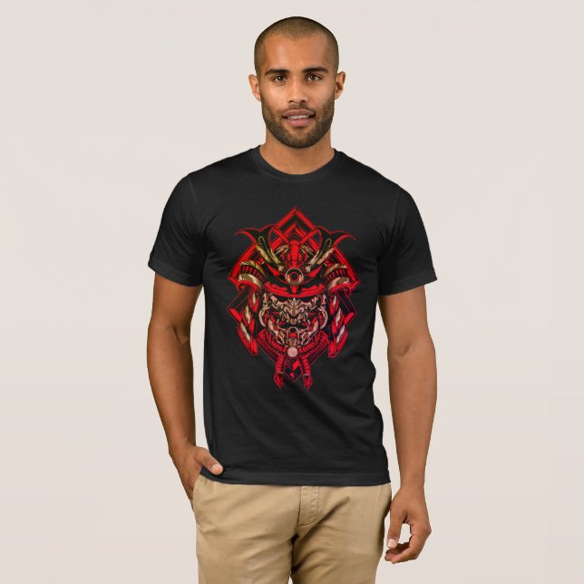 Samurai Força T-Shirt - Espírito Guerreiro (Frente Completa)