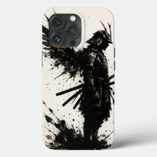 Samurai Ink Art – Coque iPhone Guerrier avec Ailes