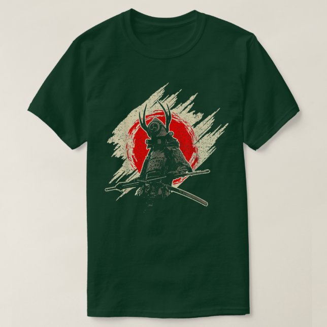 Samurai Japão - Camisa do Guerreiro Japonês (2) (Frente do Design)