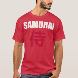SAMURAI no Japonês Kanji Escrevendo Cópia T-Shirt 