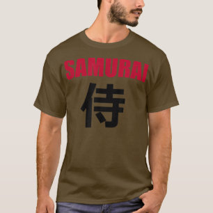SAMURAI no Kanji Japonês Cópia Escrevendo T-Shirt 